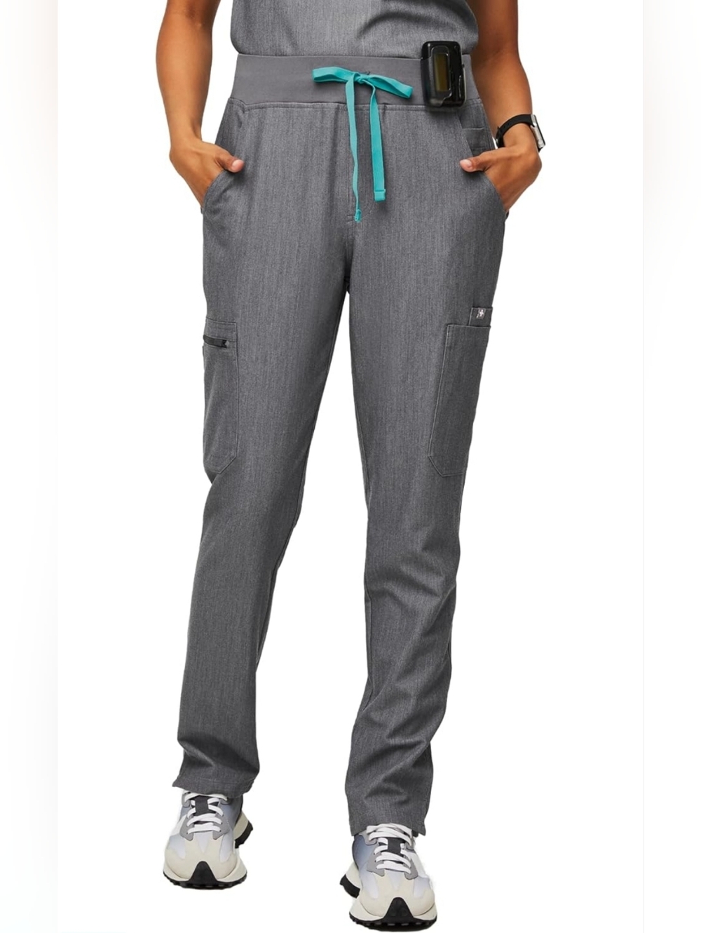 FIGS Technical Collection Yola High Waist Skinny Gray Scrub Pants Womens PXS